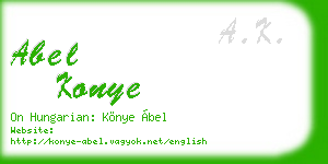 abel konye business card